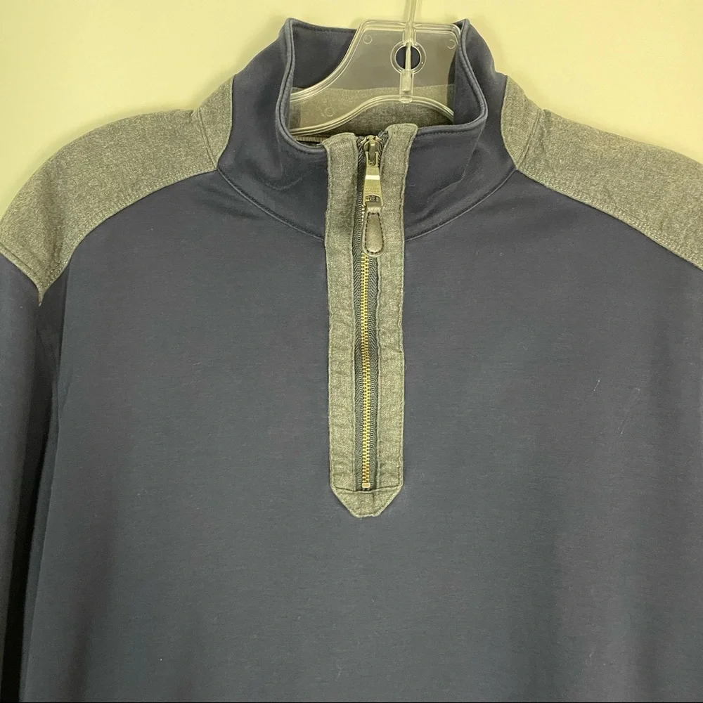 Banana Republic T-shirt Sweater Sweatshirt Luxury Touch Medium Zip Blue Long S - Picture 5 of 10